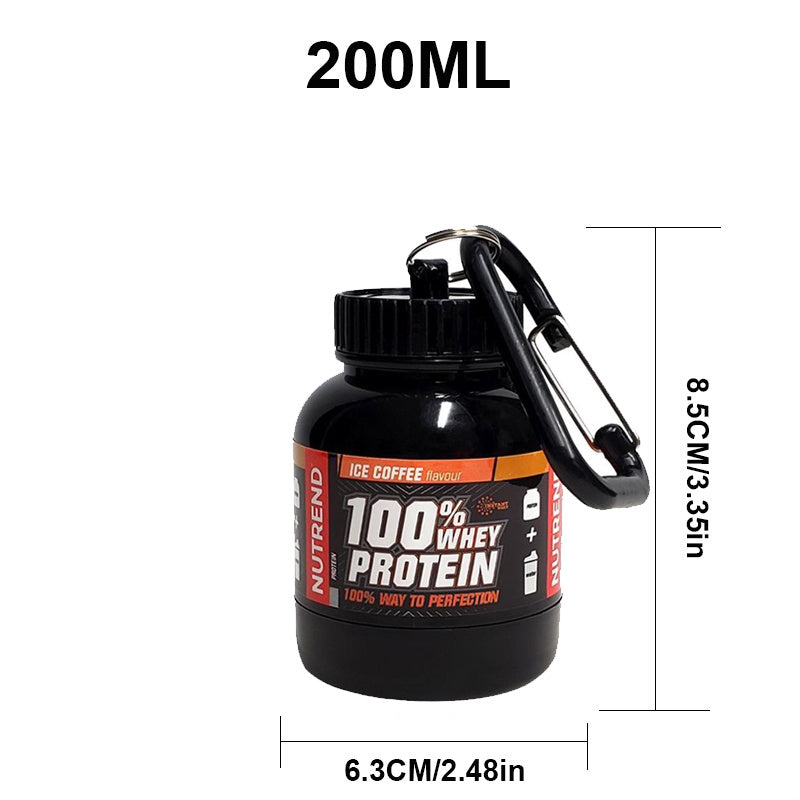 100/200ml Portable Protein Powder Supplement Container.