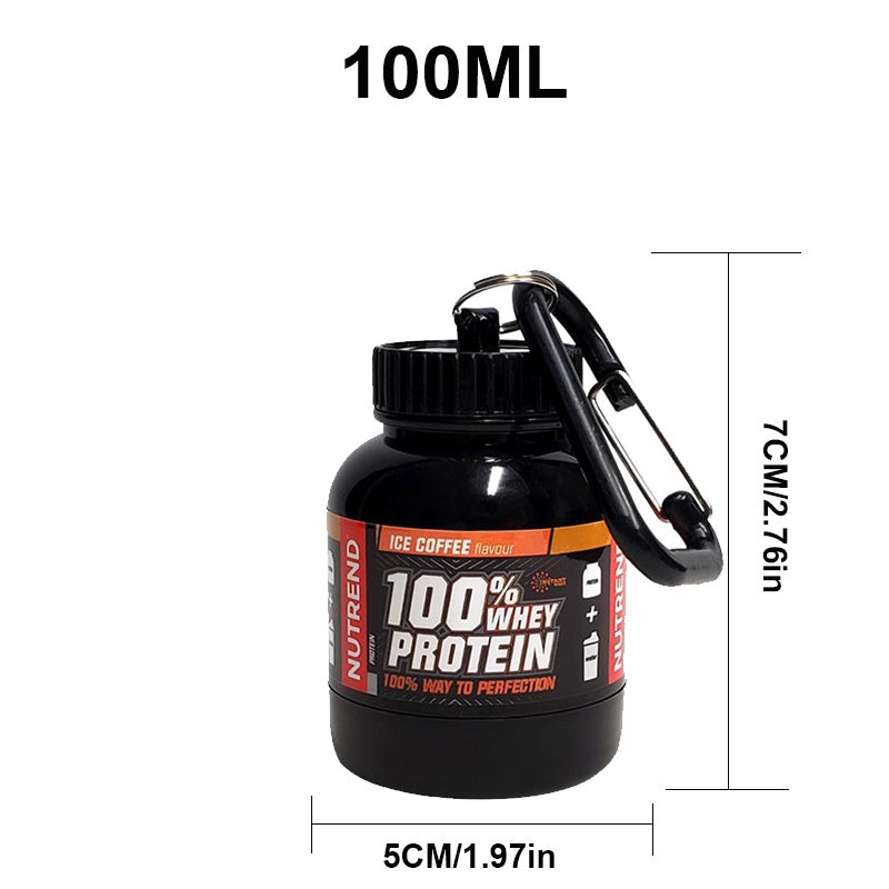 100/200ml Portable Protein Powder Supplement Container.
